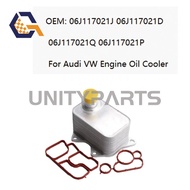 Car Engine Oil Cooler For Audi A3 A4 Volkswagen Passat Jetta Tiguan Golf Skoda 06J117021J 06J117021D