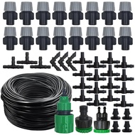 10-20M Automatic Watering Irrigation System Portable Misting Fog Nozzles Garden Hose Spray Head W/ 4