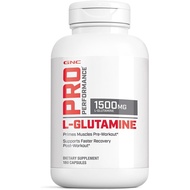 GNC Pro Performance L-Glutamine 1500mg, Suplemen Asid Amino, Menyokong Pemulihan & Fungsi Otot, Meni