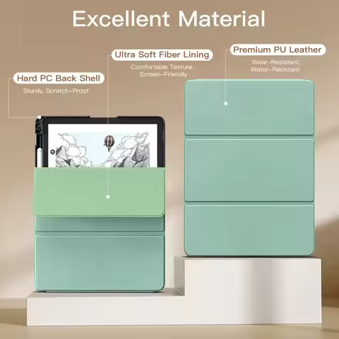 MoKo Stand Case for 11" Kindle Scribe 3rd Gen &Kindle Scribe Colorsoft 1st Gen 2025 Leather Trifold 