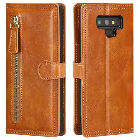 Leather Skin Flip Wallet Book Phone Case Cover for Samsung Galaxy Note9 Note 9 SM-N960F/DS Card Hold