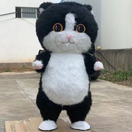 Furry Inflatable Cat Mascot Costume - Festive Costume for Holiday Parties