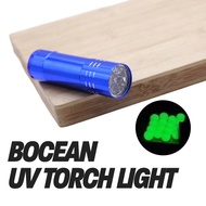 BOCEAN FISHING UV Flashlight with Battery Lampu UV Candat Sotong Lampu Torch Light Led UV