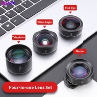 SANYK Professional Mobile Phone Lens Set Wide Angle Lens Macro Lens FishEye Lens Telephoto Photographic Lens