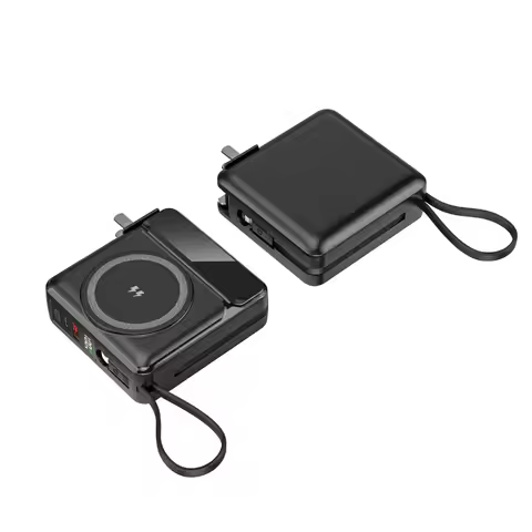 Magnetic Wireless Power Bank with Wall Charger Plug 22.5W Fast Charging 15000mAh Portable Charger fo