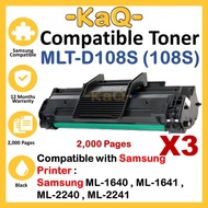 3x Compatible Samsung 108S MLT-D108S 108 MLTD108S Toner Cartridge for ML-1640 1640 ML-1641 ML-2240 2