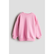 Oversized pink loose cotton sweatshirt for kid girls HM H&M_genuine authentic product