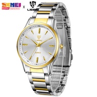 SKMEI LIEBIG Watch For Women Men Original On Sale Relo Waterproof Couple Watch For Womens Gold Watch L1016