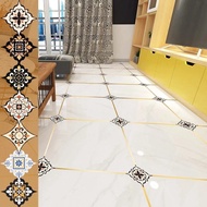 4pcs Waterproof Wear-resistant PVC Ceramic Tile Stickers Self Adhesive Wall Sticker Removable Floor 