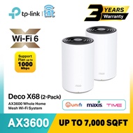 Tp-Link Deco X68 AX3600 Whole Home Mesh WiFi 6 System 2 Pack