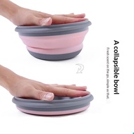Foldable Silicone Bowl Portable Cutlery Outdoor Collapsible Travel Picnic Shatterproof Food Containe