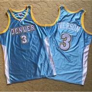 Dense Embroidery Basketball Jersey Vest Iverson Retro Jersey