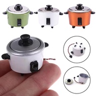 Children's Pretend Play Toys Mini Kitchen Scene Models Doll Rice Accessories House Cooker Mini V9s4