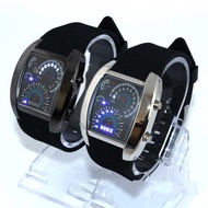 Square Sector Dial Aviation Men's LED Watch