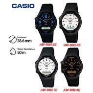Casio AW-90H Men Analog Digital Dual Time Black Resin Band Watch