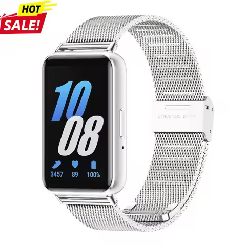 Metal Mesh Stainless Steel Strap for Samsung Galaxy Fit 3 Smartwatch Replacement Bracelet for Samsun