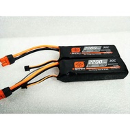 2 pcs spektrum 11.1v 3s 2200mah 30c smart lipo battery ic3 xt60 tplug