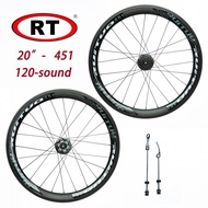 RT RUITUO folding bicycle wheel 451 100-135mm bicycle wheel set bicycle hub spoke set compatible with 7-12 speed transmission 5 bearing bicycle parts accessories 120 rims
