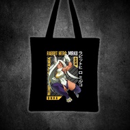 RABBIT HERO MIRKO MHA Printed tote bag canvas