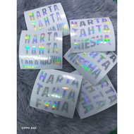 Custom Sticker Words Harta Tahta Nama Tempah Sticker Decal Sendiri