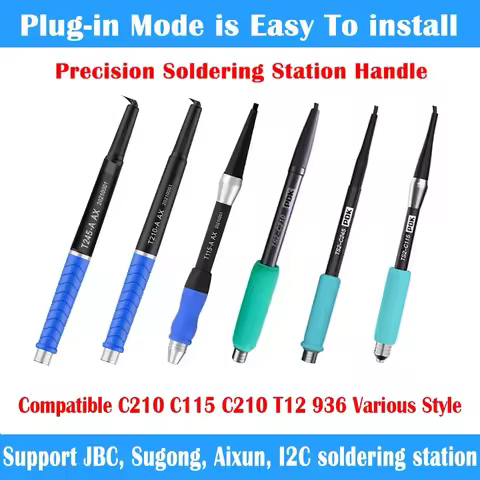 JCID Aixun Soldering Station Handle For T115 T210 T245 T12 936 Solder Station Compatible I2C/JBC/JC 