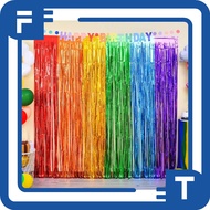 FT BIRTHDAY PARTY CURTAIN / Foil Curtain / Foil Backdrop / Foil Curtain / Fringe Curtain R839