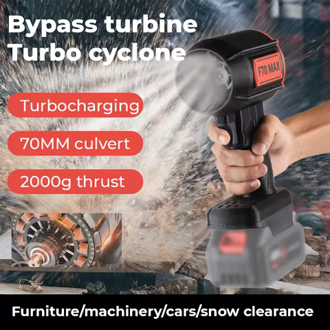 70mm Powerful Blower Brushless Motor Turbo Fan Jet Thrust 2000g Wind Speed 68m/s Car Washing Snow Bl