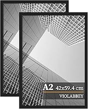 VIOLABBEY Picture Frame A3 Black, A3 Photo Frame, Picture Frame 42 x 59.4 cm for Horizontal or Verti