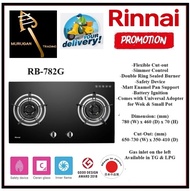 RINNAI 2 BURNER BUILT-IN HOB BLACK TEMPERED GLASS RB-782G | Local Warranty | Express Free Delivery