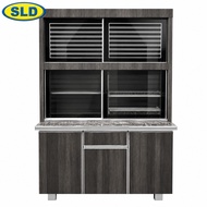 4FT High Kitchen Cabinet Full PAPAN Water Resistant Storage ,practical 4FT high kitchen cabinet desi