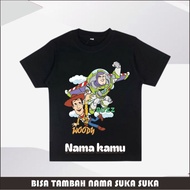 Toy Story Woody Buzz Lightyear Kids T-Shirt karakter animasi