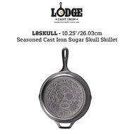 Lodge Seasoned Cast Iron Sugar Skull Skillet L8SKULL (10.25"/26.03cm), Made in Tennessee, USA