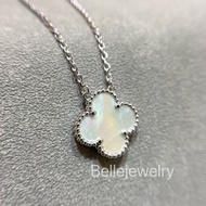 Van Cleef & Arpels necklace 白貝母四葉草頸鏈 VCA項鏈白金色