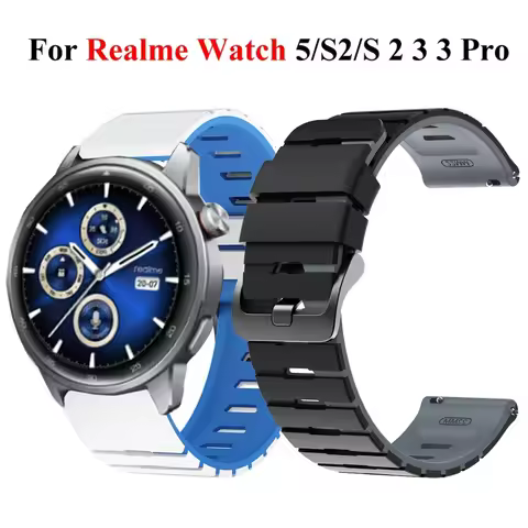 Silicone Band for Realme Watch S2 Strap for Realme Watch 5 Bracelet Sport Watchbands for Realme Watc