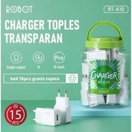 Robot K4s K10 Adapter 5V 1A charger head usb travel shell 1 jar