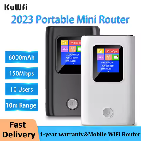 KuWfi Unlock 4G Lte Router 300Mbps Wireless Wifi Portable Modem Mini Outdoor Hotspot Pocket Wifi Sim