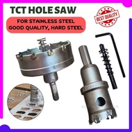 TCT Hole Saw Drill Bit Metal Tungsten Carbide Tipped Hole Cutter for Stainless Steel Iron Mata Tebuk