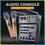 BEST SELLER TKL Audio Console Karaoke DJ KTV Mixer 4 Channel with 2 Microphone / Audio Console Karao