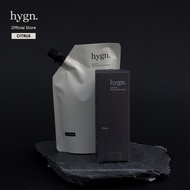 Duo set - Hygn Citrus Hydrating Hand Sanitizer Spray + Refill Pouch ชุดสเปรย์แอลกอฮอล์ ฟู้ดเกรด ไฮจน์ ซิตรัส + ถุงเติม
