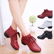 Dance Shoes Women's Mid-heel Short Boots Mid-tube Modern Friendship Dance Shoes