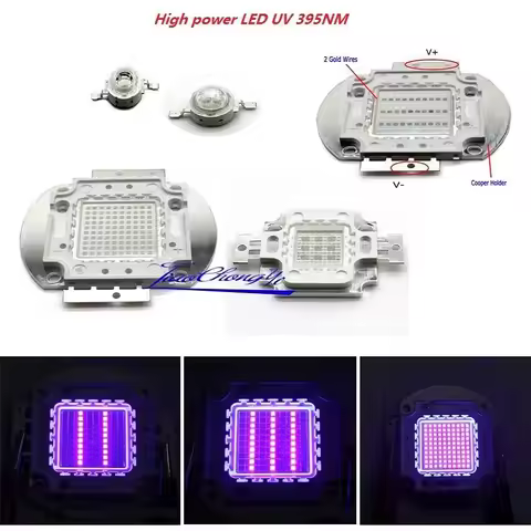 3W 10W 50W 100W 365nm 370nm 380nm 395nm 410nmn 420nm UV Ultra Violet High power LED for Aquarium