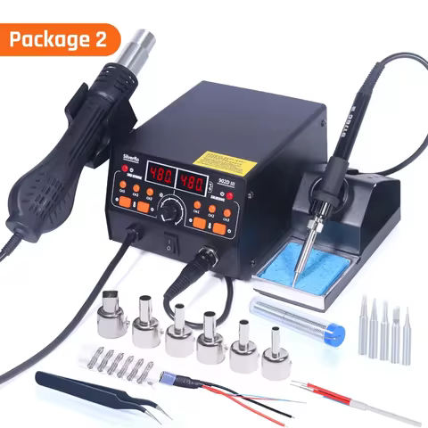 Silverflo 902D-III Welding Station 750W Hot Air Soldering Station with 3 Preset Channels,Sleep Mode,