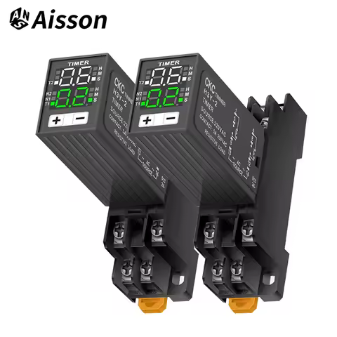 H3Y-2 H3Y-4 Dual Digital Timer Relay with Cycle Time Control Power-On Delay Timer DC12V 24V AC220V w