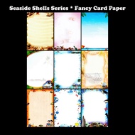 A4 Seaside Shells Series / Pattern Color Fancy Card Paper / Kertas Folio Binding Cover / Kertas Berc