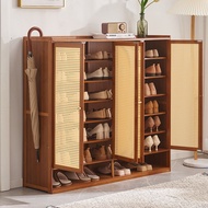 Multi-layer Bamboo Shoe Cabinet / Dustproof Large Capacity Shoe Rack / Wooden Shoe Rack Rak Kasut Kayu 鞋柜