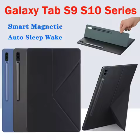For Samsung Galaxy Tab S10/S9 FE Plus Magnetic Case For S10+ Stand Cover Auto Sleep Wake For Tab S9 
