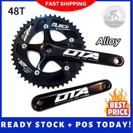 Single Speed Bicycle Crankset Chainwheel 170mm Crank Arms 130 BCD Chainwheel 48T Fixie Crankset