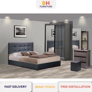Queen Bedroom Set 1x Wardrobe 1x Dressing Table+stool 1x Bedframe