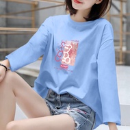 Áo Thun Dài Tay Dáng Rộng Cổ Tròn Màu Trắng Cho Nữ Mùa Thu 2022 Áo Thun Dài Tay Màu Trắng Trơn Phong