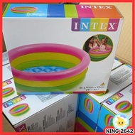 สระน้ำเป่าลมสีรุ้งintex 3ชั้นขนาดเล็ก